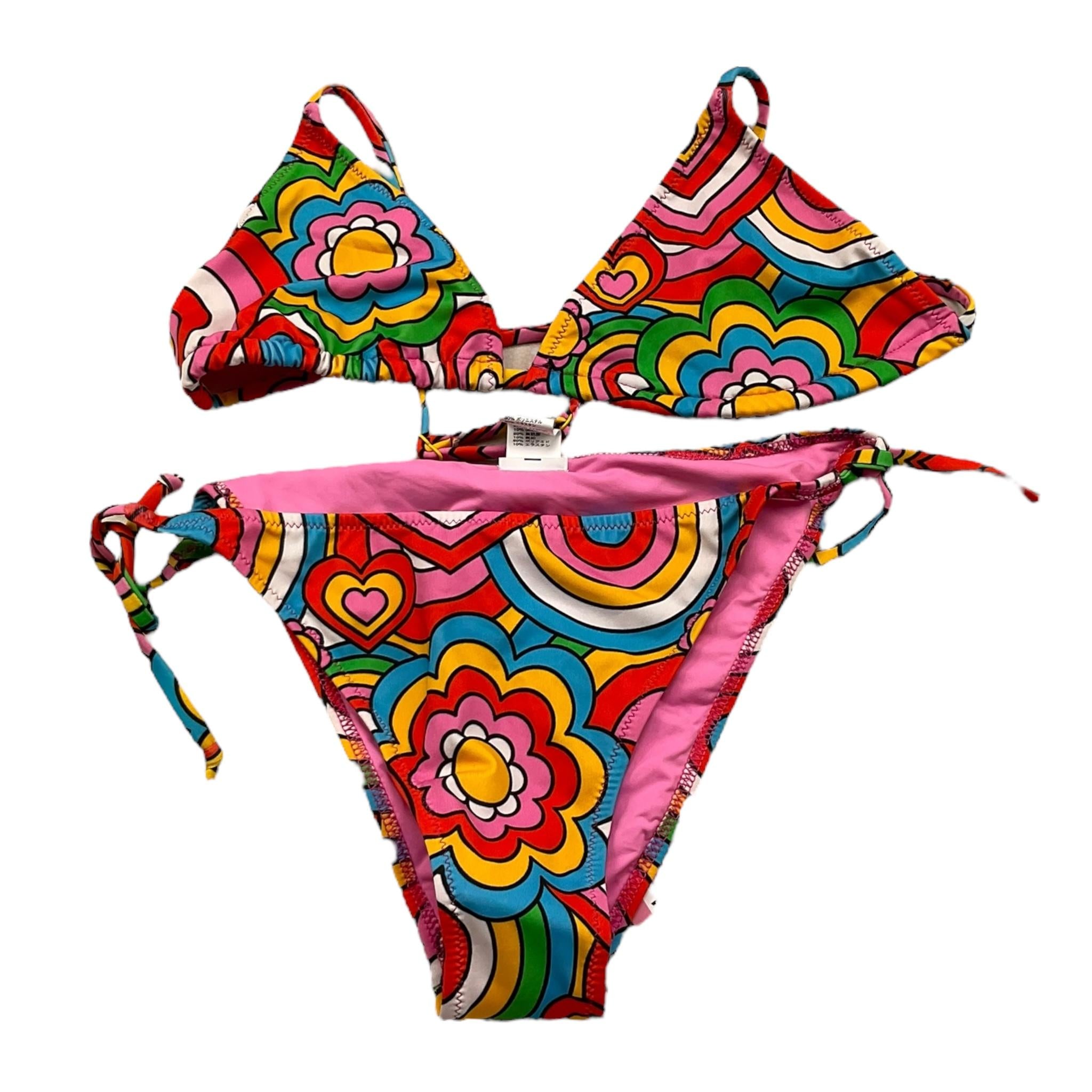 Saint Barth Costume 2 Pezzi Triangolo-Mutandina per Bambina CRAZY MULTICOLOR SAINT BARTH 