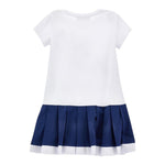 Monnalisa Abito Mezza Manica Tinta Unita con Stampa per Neonata 19E916N BIANCO MONNALISA 