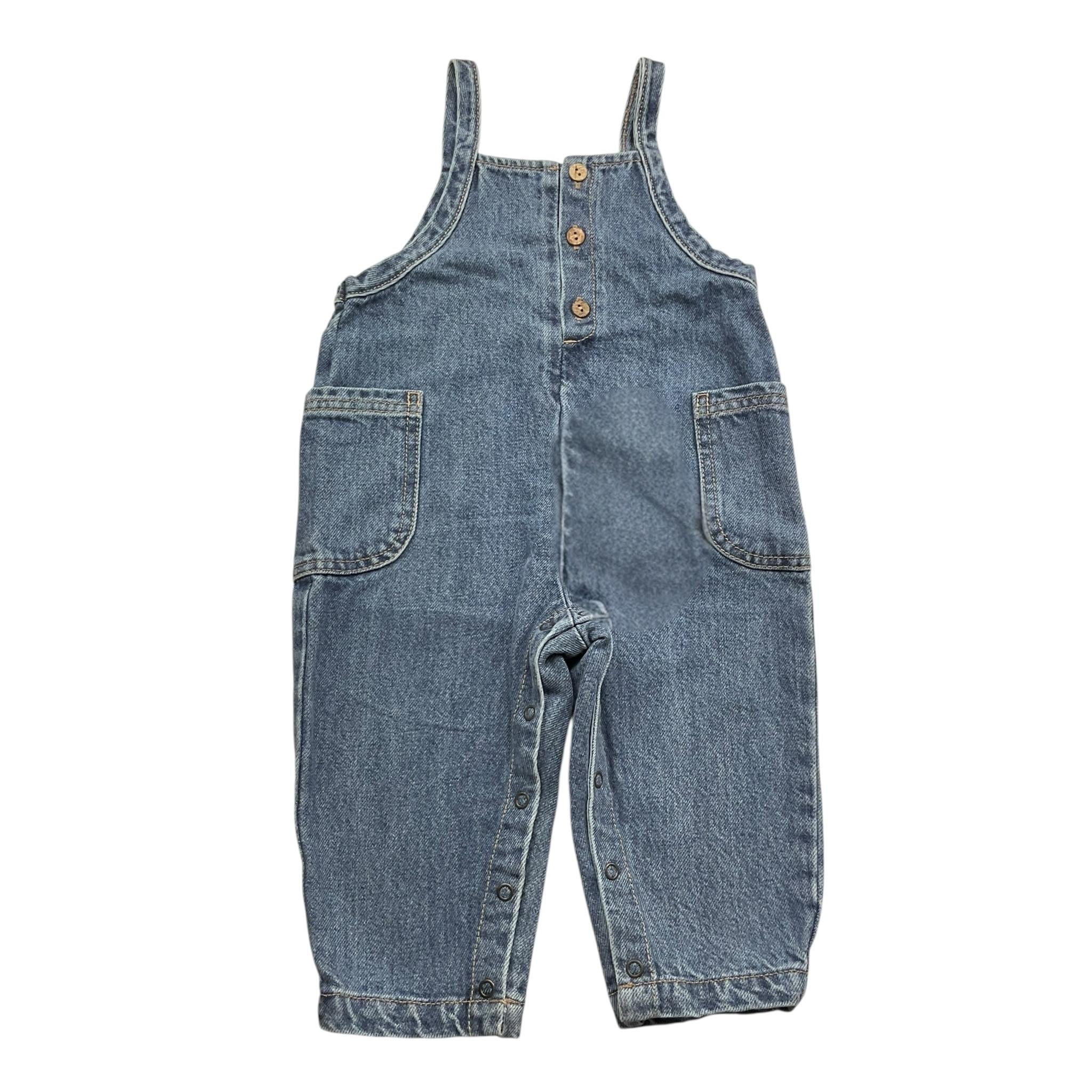 PLAY UP salopette in denim tinta unita Blu per Neonata PA011AP11503 BLU PLAY UP 