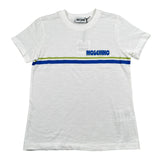 Moschino T-Shirt Girocollo Tinta Unita con Logo per Bambino HVM059 BIANCO MOSCHINO 