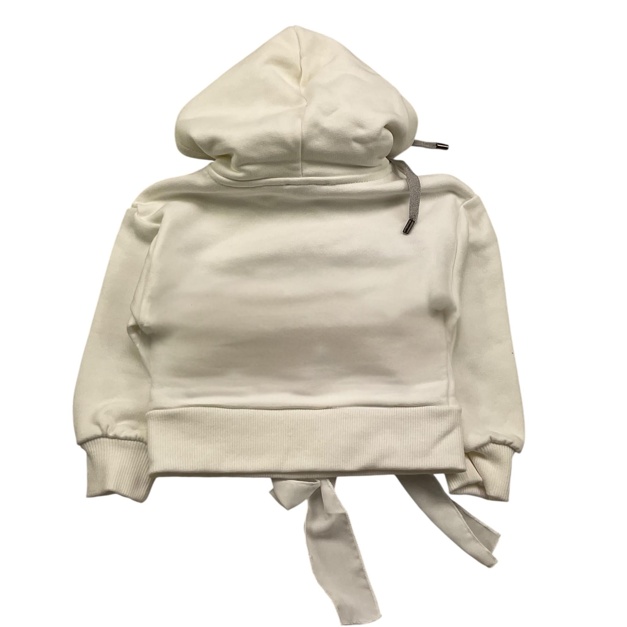 M+E' felpa chiusa con cappuccio tinta unita Bianco per Neonata UE1557 BIANCO M+E' 