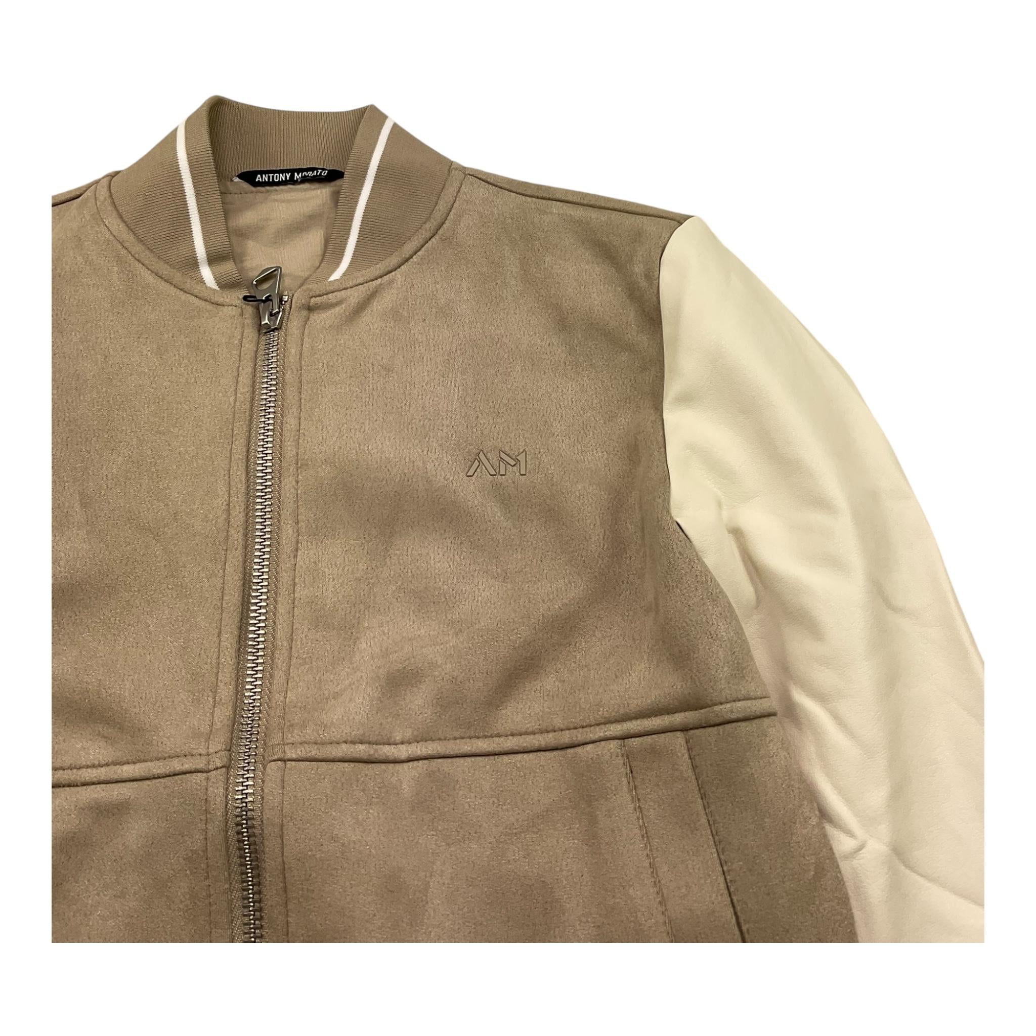 Antony Morato giubbino con Zip Tinta Unita con Maniche In Contrasto per Bambino MKFL00515 BEIGE ANTONY MORATO 