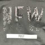 Yours Girl Einfarbiger Hoodie mit Pailletten Schwarz für Mädchen