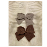 LE COCONNE maglia girocollo tinta unita con fiocchi Panna per Bambina LCN2326 PANNA LE COCONNE 