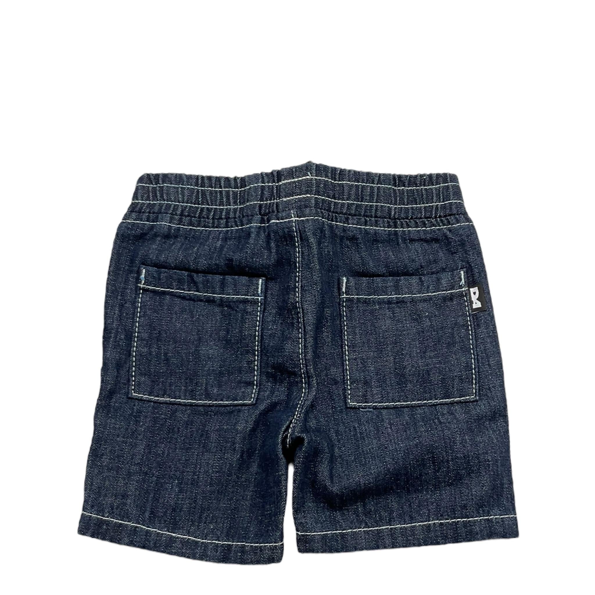 Daniele Alessandrini Bermuda In Denim Tinta Unita con Elastico In Vita per Neonato 1296SD00201 BLU DANIELE ALESSANDRINI 