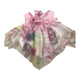 Miss Grant Zweifarbiges Top mit Armausschnitt und Blumenmuster in Weiß/Rosa für Mädchen