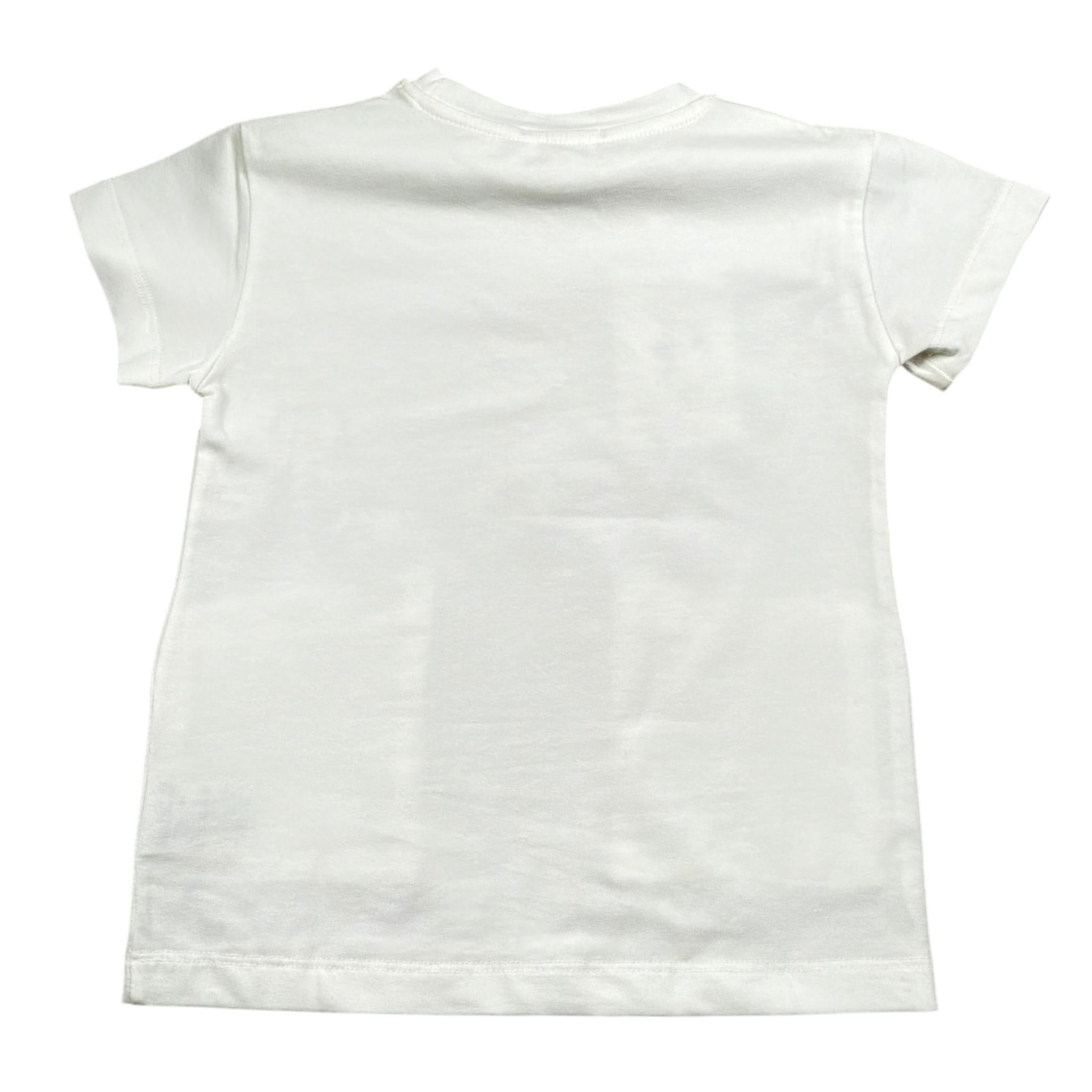 Lalalu' T-Shirt Girocollo Tinta Unita per Bambino TSL50PBX BIANCO LALALU' 