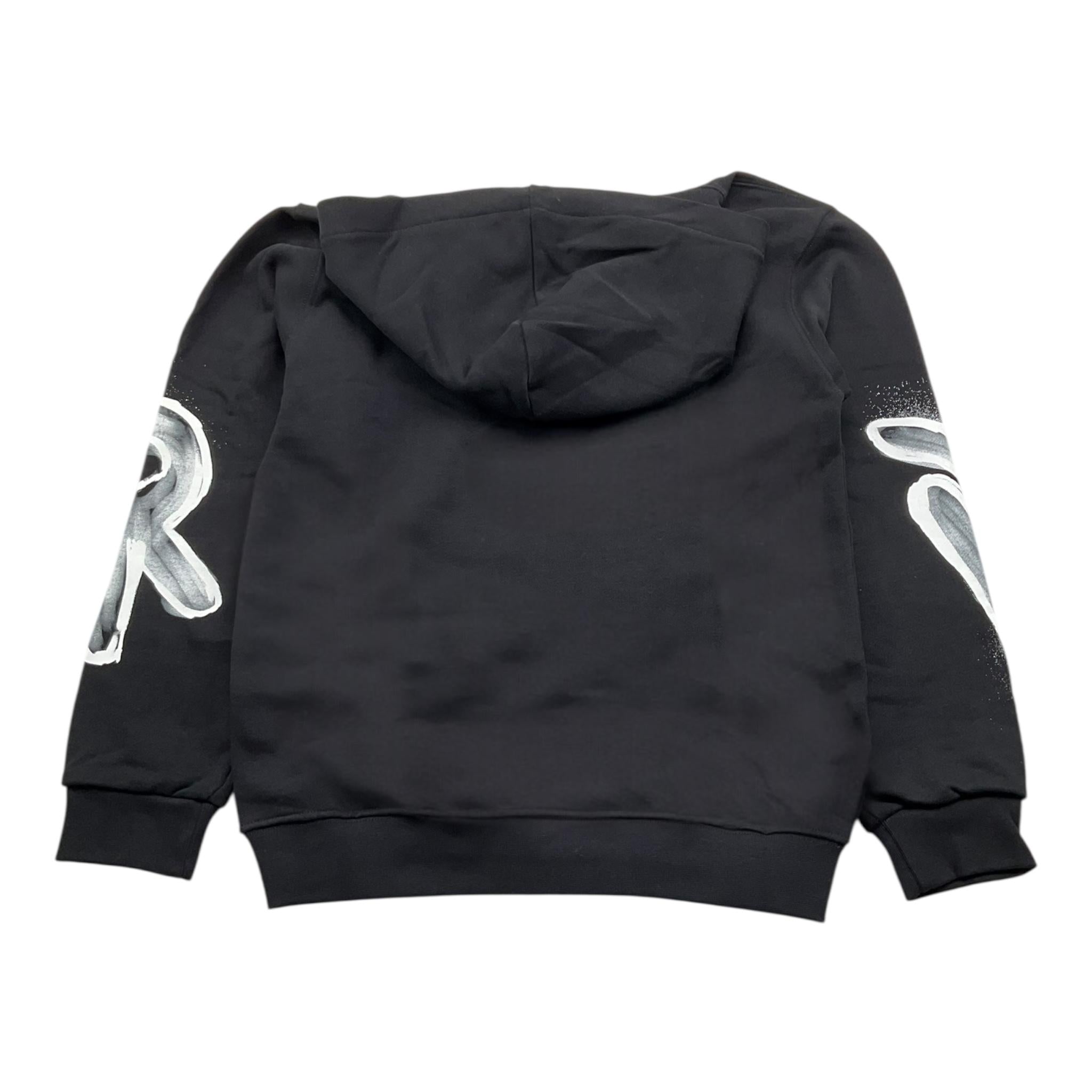 DISCLAIMER felpa con cappuccio tinta unita e stampa Nero per Bambino 24IDK58242 NERO DISCLAIMER 