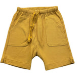 Zhoe &amp; Tobiah Einfarbige Bermuda-Shorts mit elastischer Taille, Senffarben für Babys