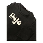 LIU JO shirt girocollo tinta unita con stampa Nero per Bambina KF4090X NERO LIU JO 