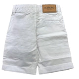 Iceberg Bermuda-Shorts, einfarbig, mit verstellbarer Taille, weiß, für Neugeborene