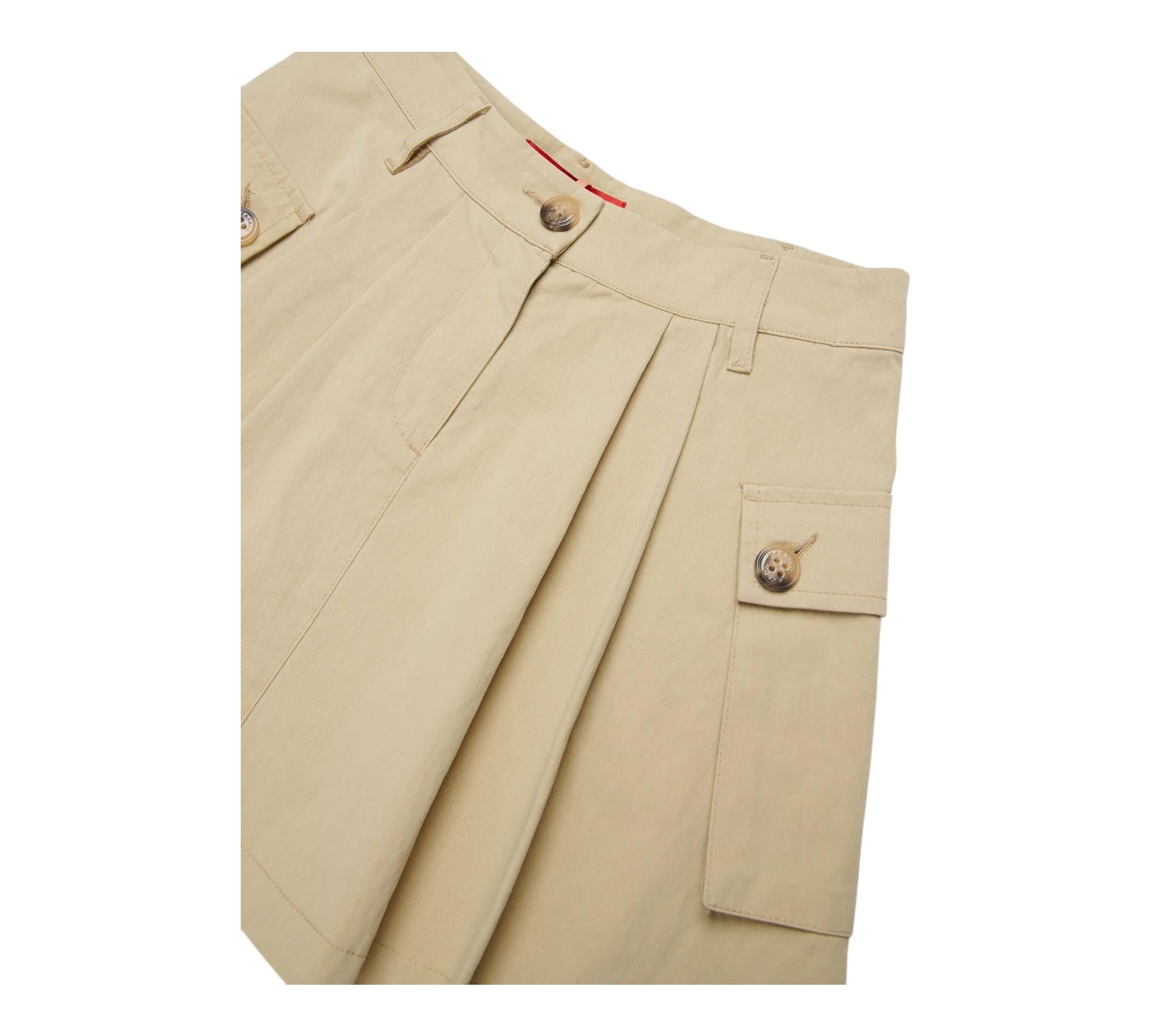 Max&Co. Gonna Tinta Unita con Tasche per Bambina MX0132X BEIGE MAX&Co. 