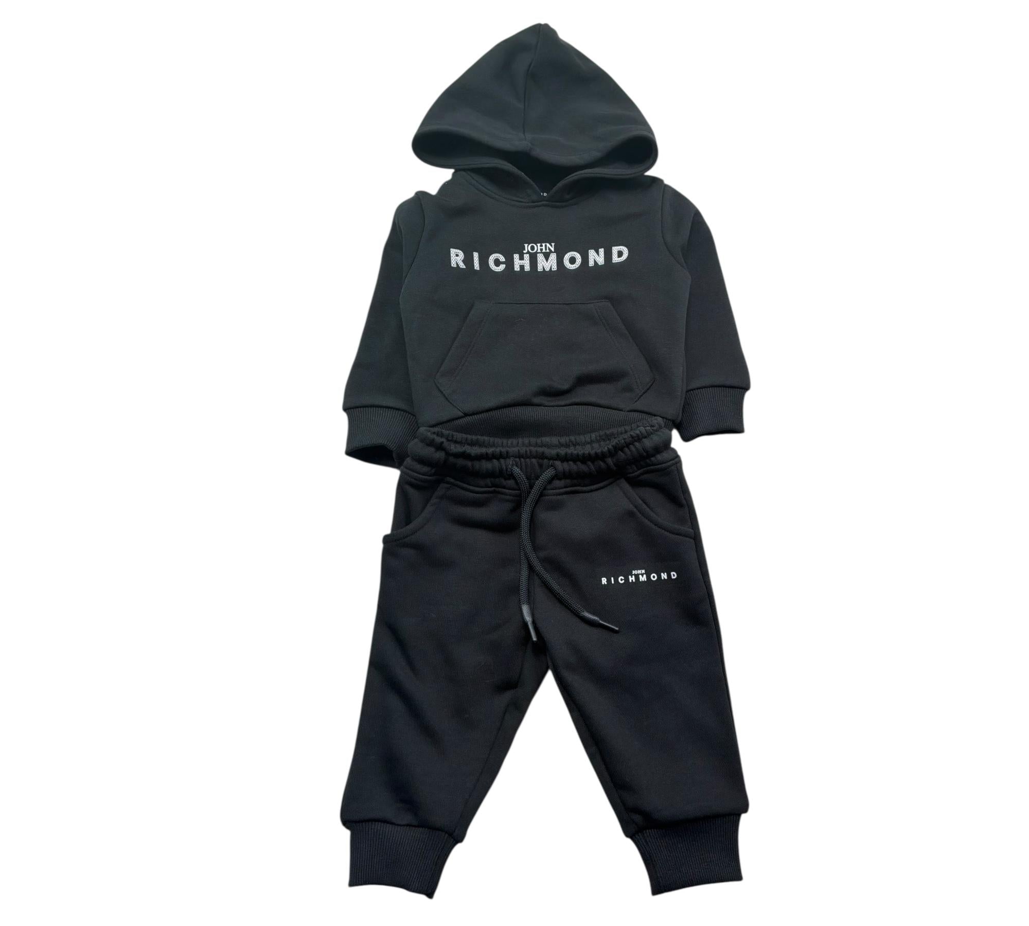 John Richmond Completo 2 Pezzi Felpa-Pantalone Tinta Unita per Neonato RIP26007CF NERO JOHN RICHMOND 