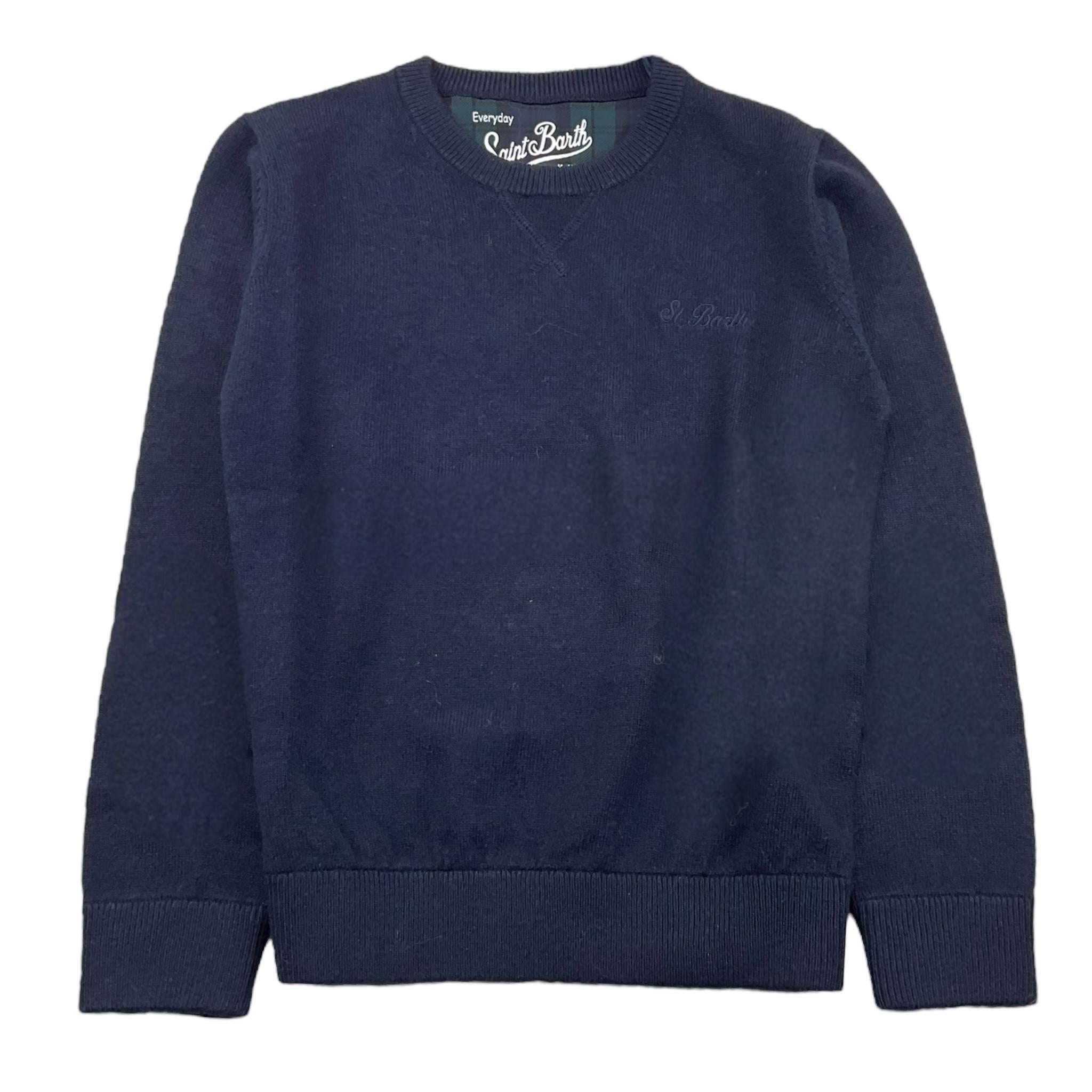 SAINT BARTH maglia tinta unita girocollo Blu per Bambino NIX0001 BLU SAINT BARTH 