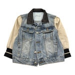 Yes London Giubbino In Denim Tinta Unita con Maniche In Contrasto per Bambino JR0043 AZZURRO YES LONDON 