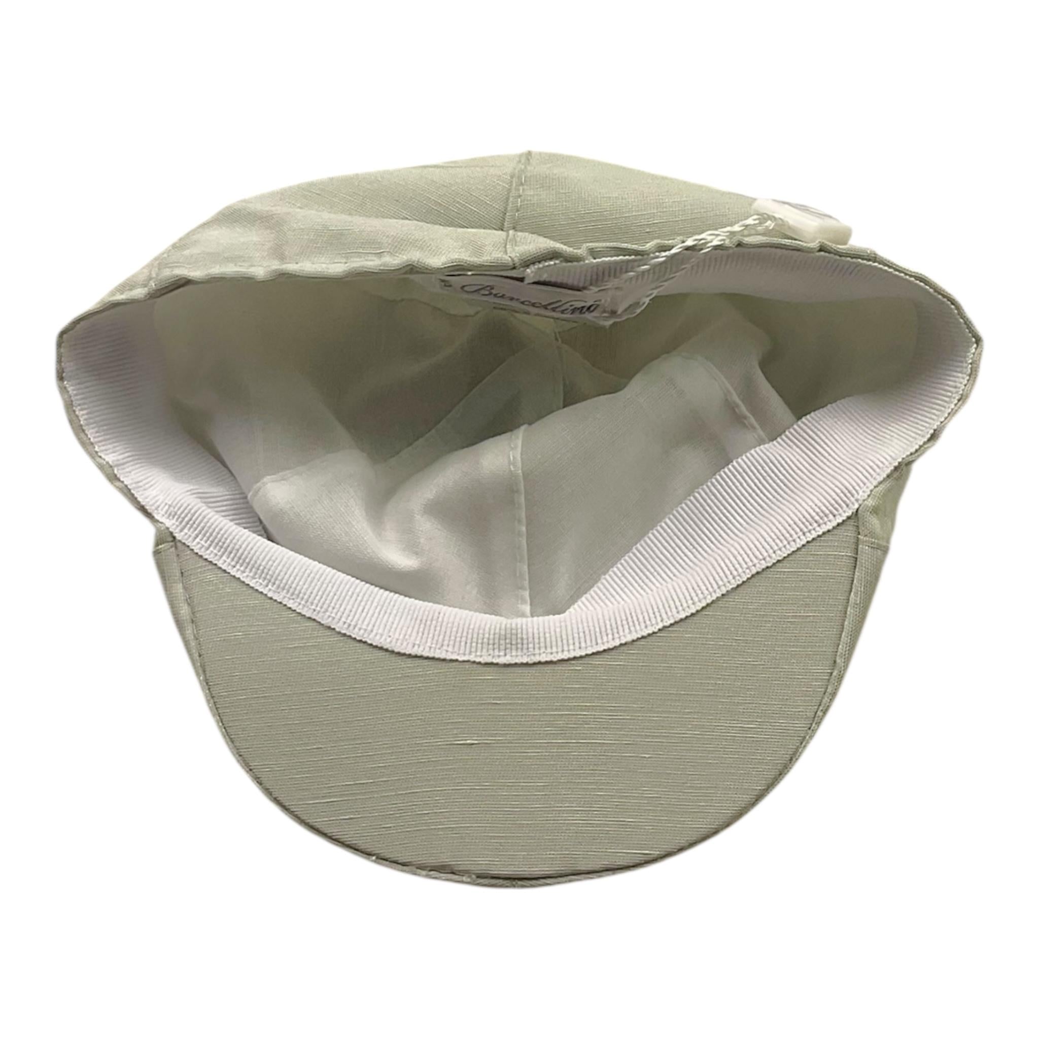 Barcellino Cappello Tinta Unita Modello Coppola per Neonato 120711B VERDE BARCELLINO 