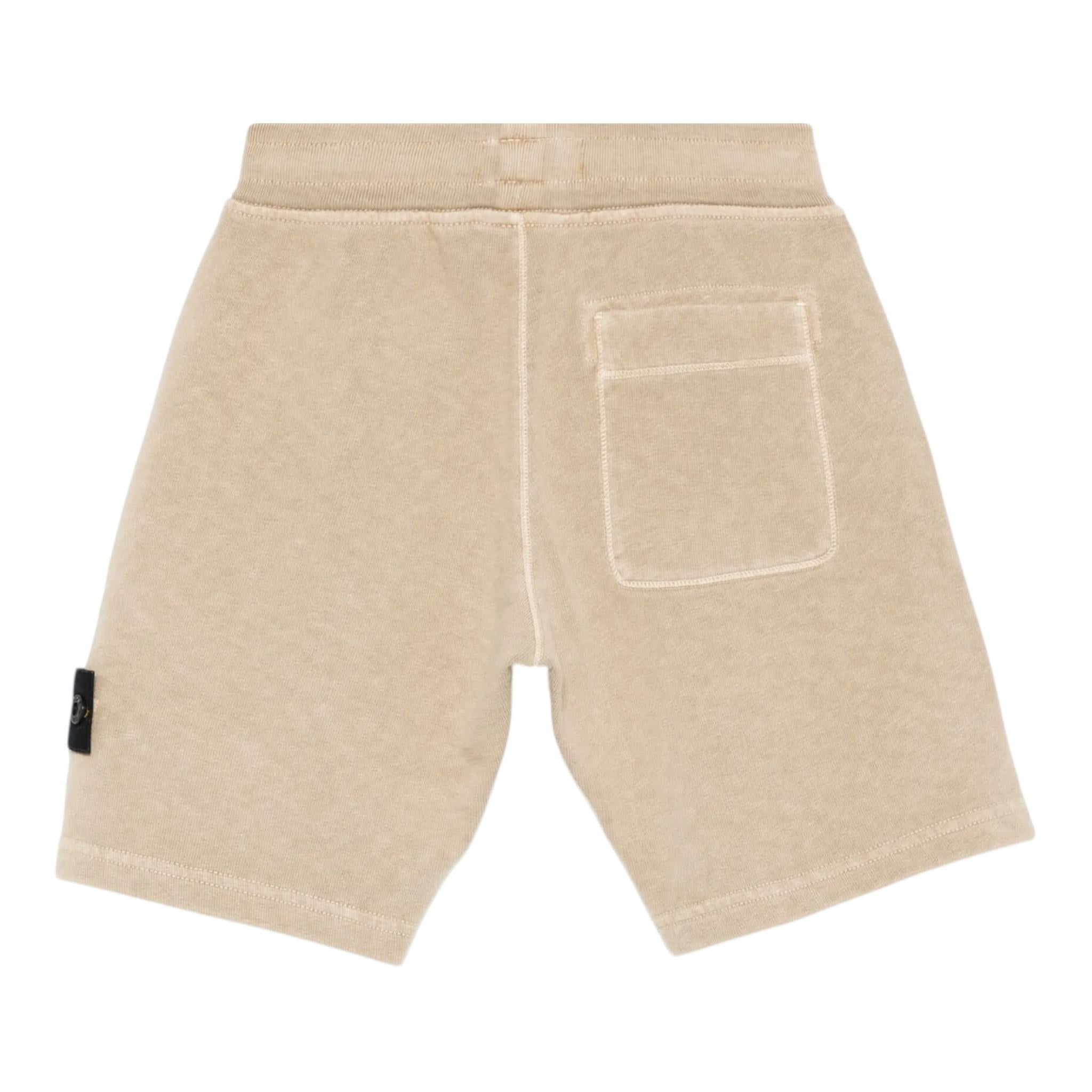 Stone Island Bermuda In Felpa Tinta Unita per Bambino K1S166200002 BEIGE STONE ISLAND 