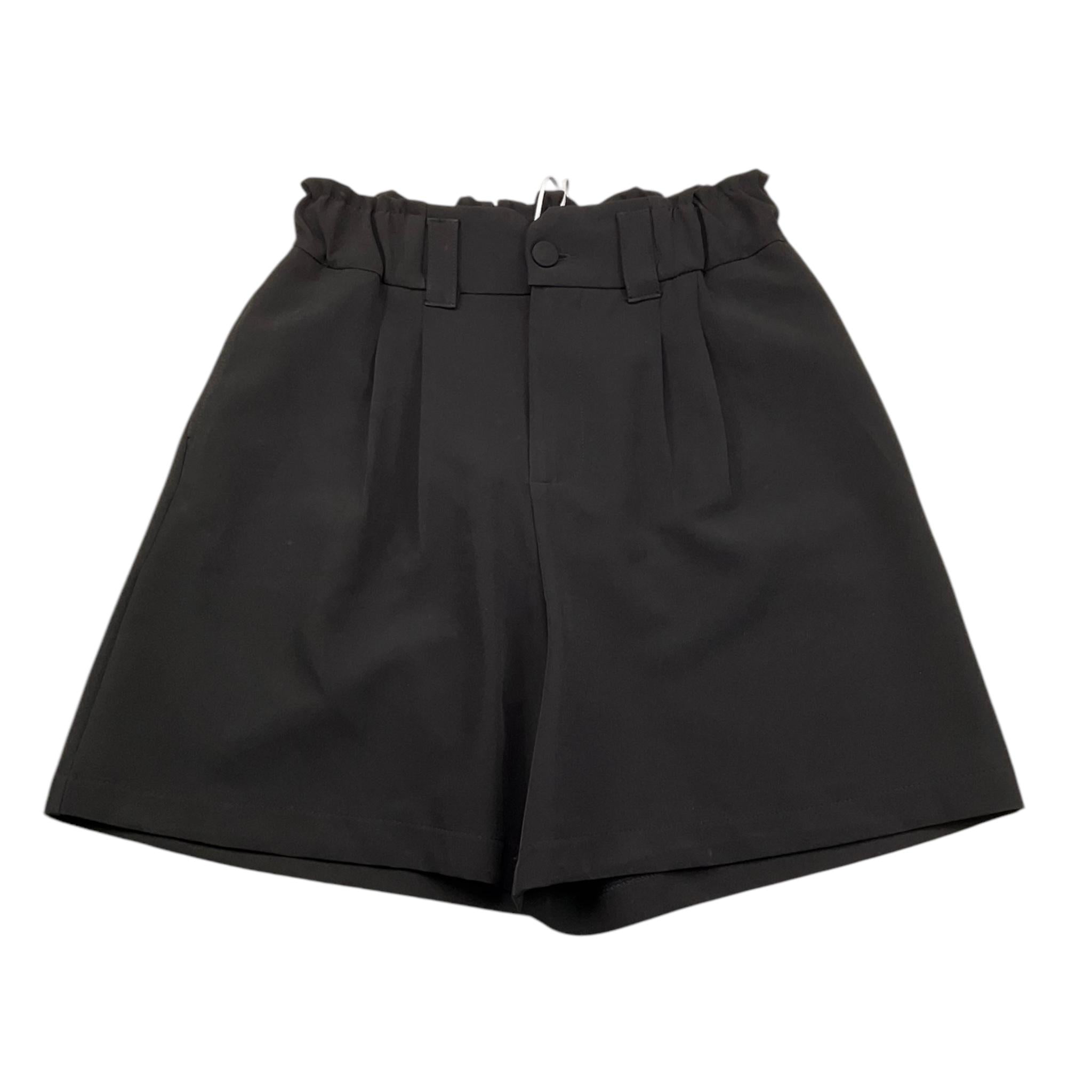 LU LU BY MISS GRANT short tinta unita con elastico in vita Nero per Bambina LL3049X NERO LU LU BY MISS GRANT 