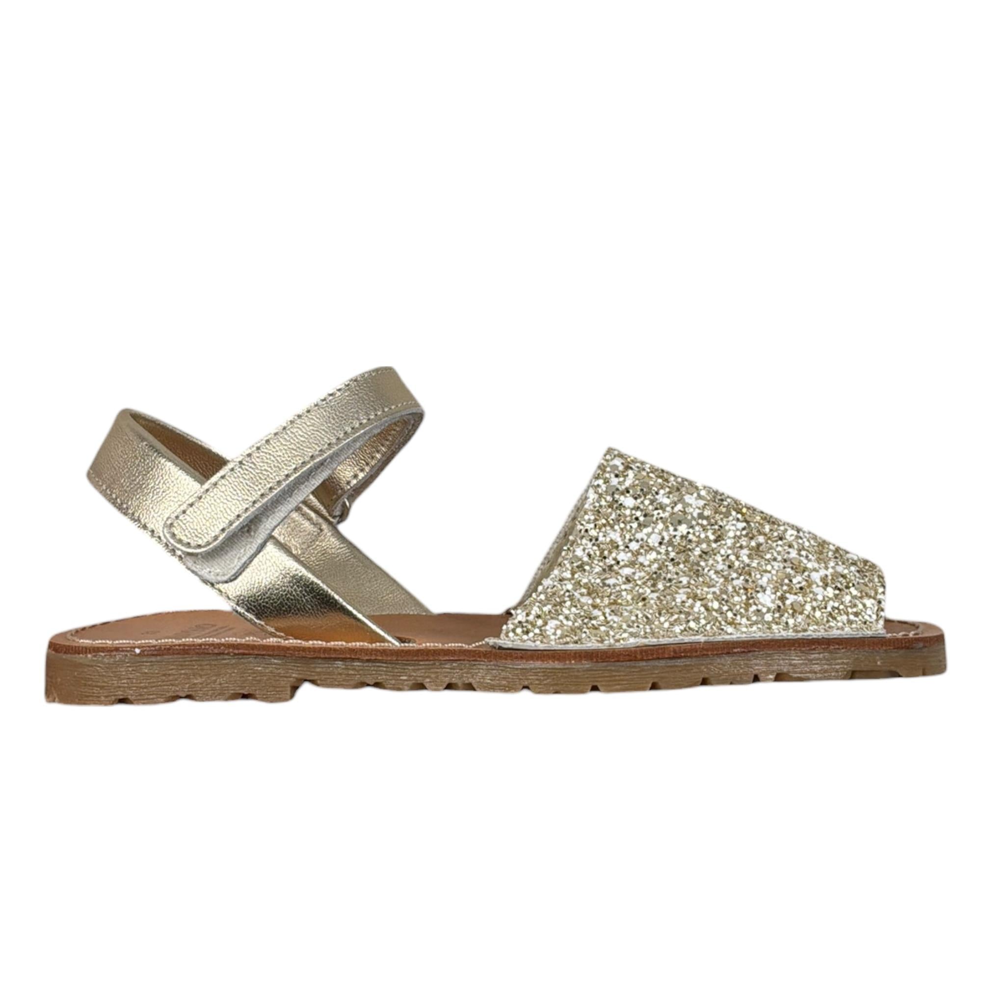 sandalo tinta unita con paillettes B1822 ORO PANYNO 