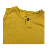 Play Up Canotta Girocollo Tinta Unita con Bottoni per Neonato PA011AQ10901 SENAPE PLAY UP 