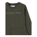 MICHAEL KORS abito girocollo tinta unita con sampa Verde per Neonata R30166N VERDE MICHAEL KORS 