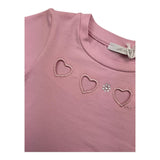 M+E‘ Schlichtes rosa T-Shirt mit Perforationen für Baby-Mädchen