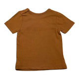 Aventiquattrore Einfarbiges Rundhals-T-Shirt mit Ziegelstein-Print für Neugeborene