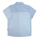 Boss Shirt Einfarbig Halbarm mit Streifenmuster Hellblau Für Neugeborene