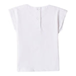 I Do T-Shirt Girocollo Tinta Unita con Stampa per Bambina 4B519 BIANCO I DO 