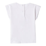 I Do T-Shirt Girocollo Tinta Unita con Stampa per Bambina 4B519 BIANCO I DO 