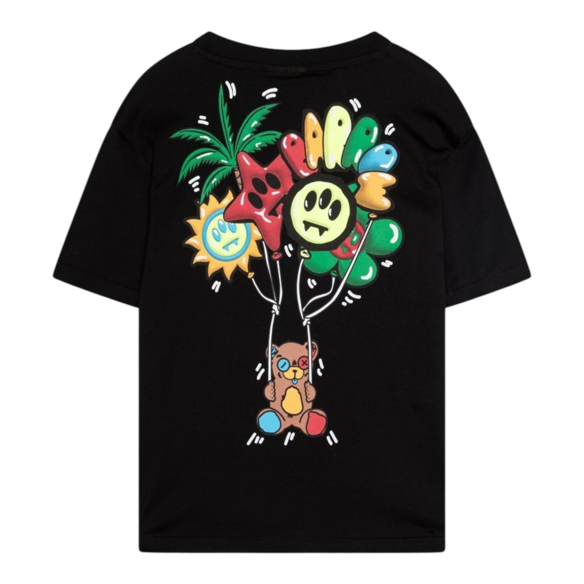 Barrow Kids T-Shirt Girocollo Tinta Unita con Stampa per Bambino S5BKJUTH072 NERO BARROW KIDS 