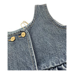 PLAY UP abito in denim tinta unita con bottoni Azzurro per Neonata PA022AP11457 AZZURRO PLAY UP 