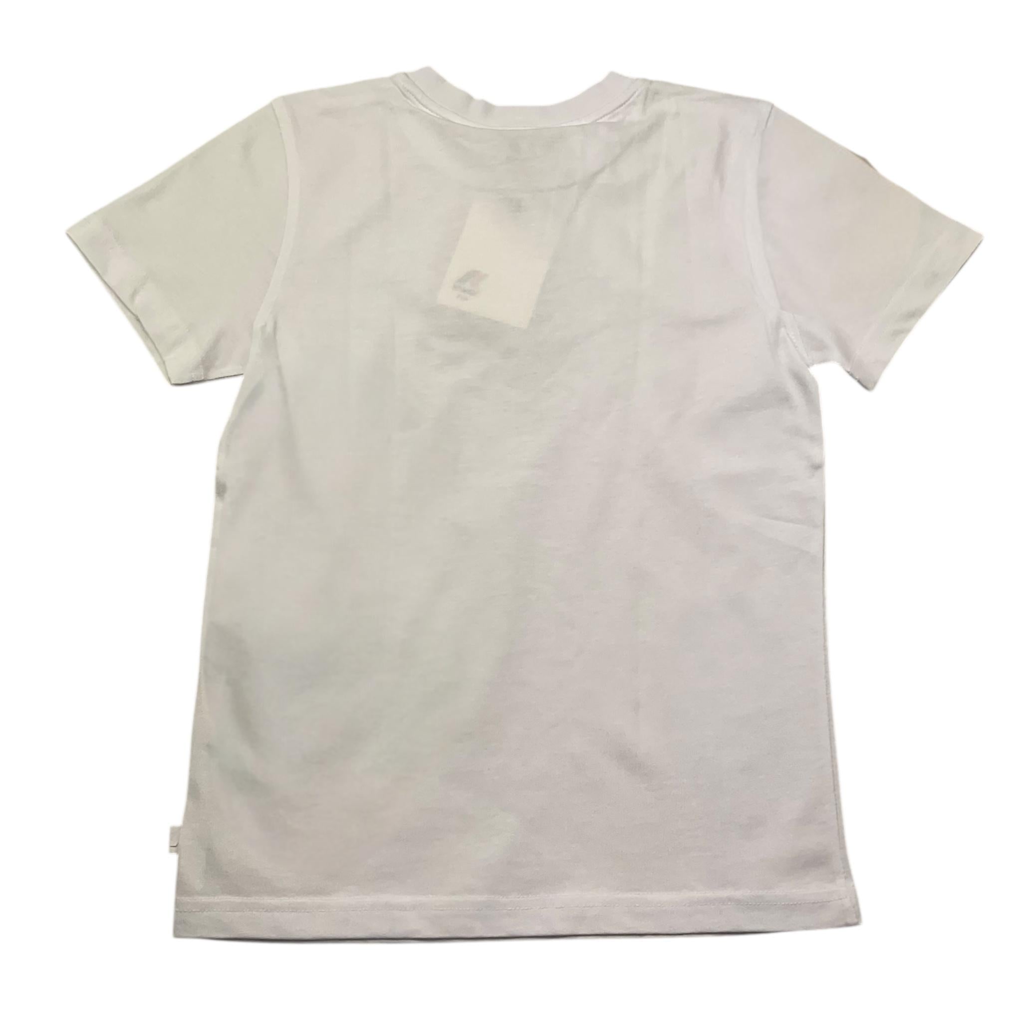 K-Way T-Shirt Girocollo Tinta Unita con Logo per Neonato K5136XW BIANCO K-WAY 