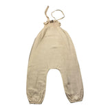 Cucu‘ Lab Einteiliger Overall mit einfarbigen Trägern in Creme für Babys