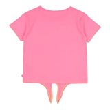 Billieblush Mädchen T-Shirt mit Rundhalsausschnitt und Fuchsia-Print in einfarbiger Farbe