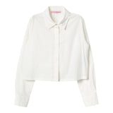 MISS BLUMARINE camicia tinta unita con brillantini Bianco per Bambina IF4159 BIANCO MISS BLUMARINE 