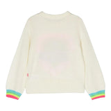 Billieblush Einfarbiges Top mit Rundhalsausschnitt und cremefarbenem Print für Mädchen
