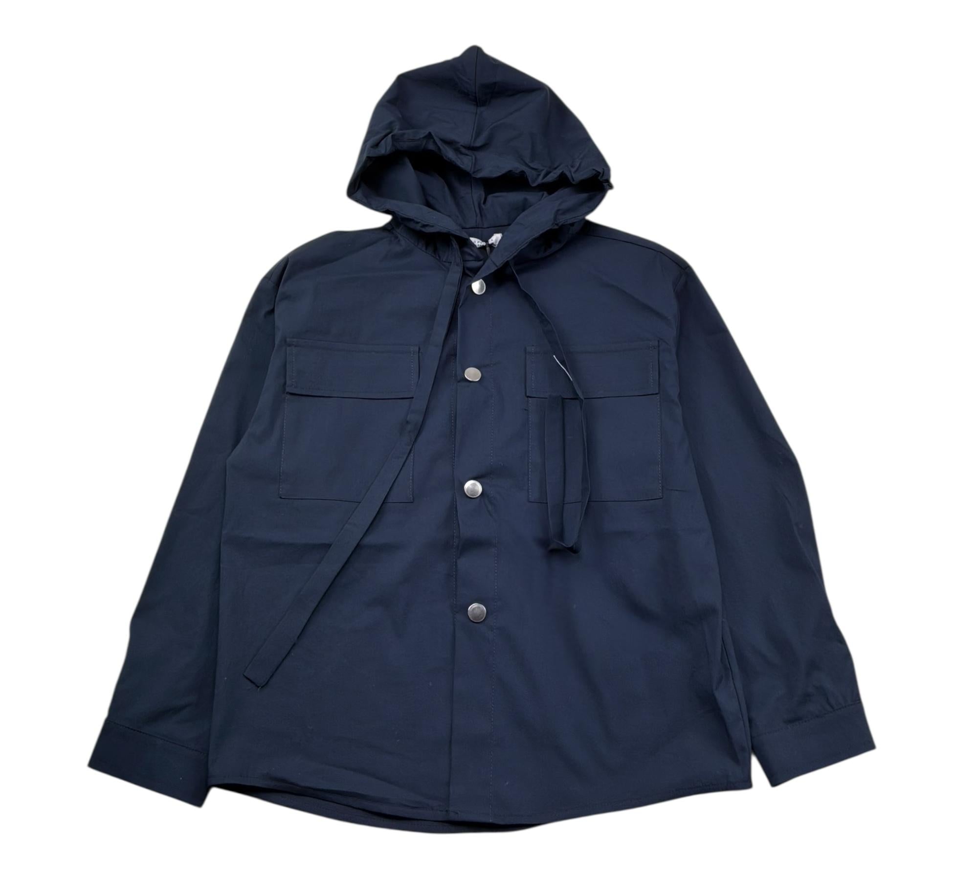 Paolo Pecora Camicia Manica Lunga Tinta Unita con Cappuccio per Bambino PP4330 BLU PAOLO PECORA 