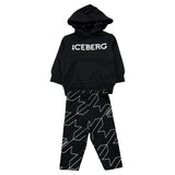 ICEBERG completo 2 pezzi felpa-leggins Nero per Neonata COMICE5356BN NERO ICEBERG 