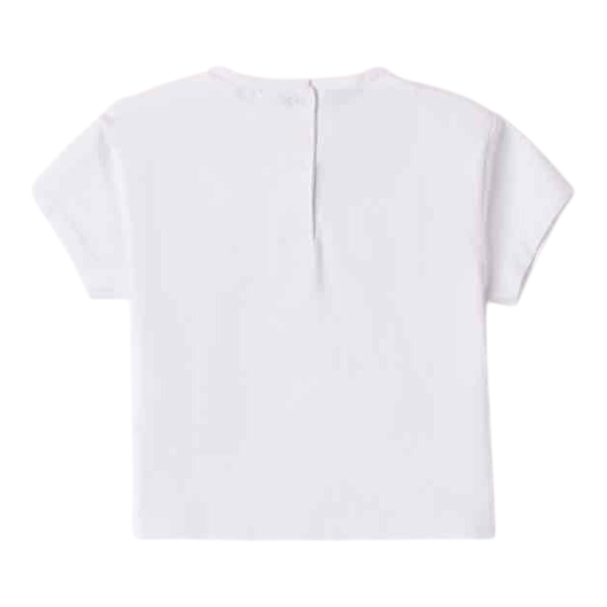 Sarabanda T-Shirt Girocollo tinta unita con Brillantini Bianco per Neonata 0B211X BIANCO SARABANDA 