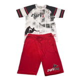 Yours Complete T-Shirt-Bermuda Weiß für Kinder