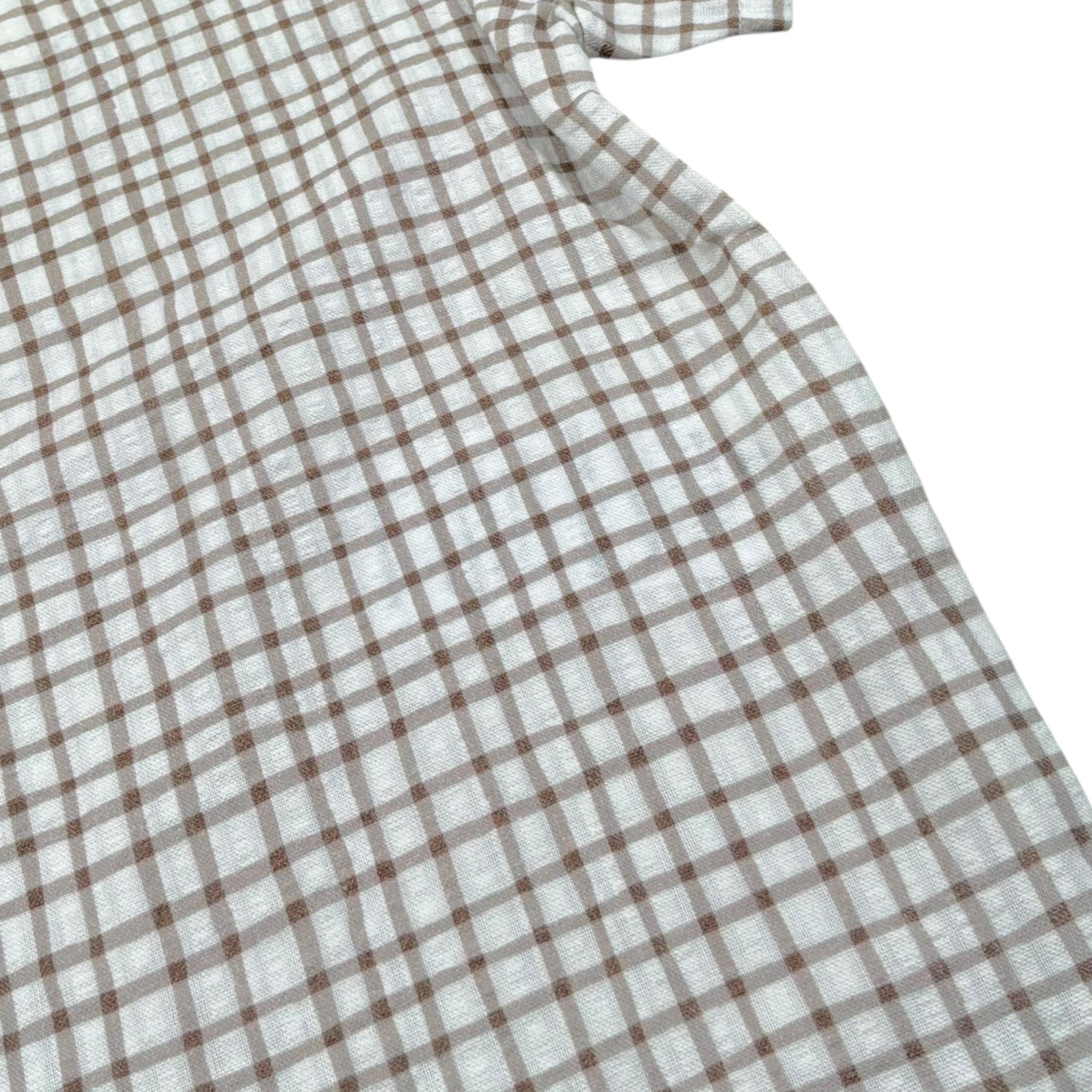 Petit Indi Camicia Tinta Unita con Fantasia A Quadri per Bambino SS25BK7427X BIANCO PETIT INDI 