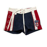Sundek Einfarbiger Badeanzug Bermuda-Modell mit blauem Aufdruck für Jungen