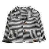 Barcellino Weiß/Blau gestreifte Jacke für Neugeborene