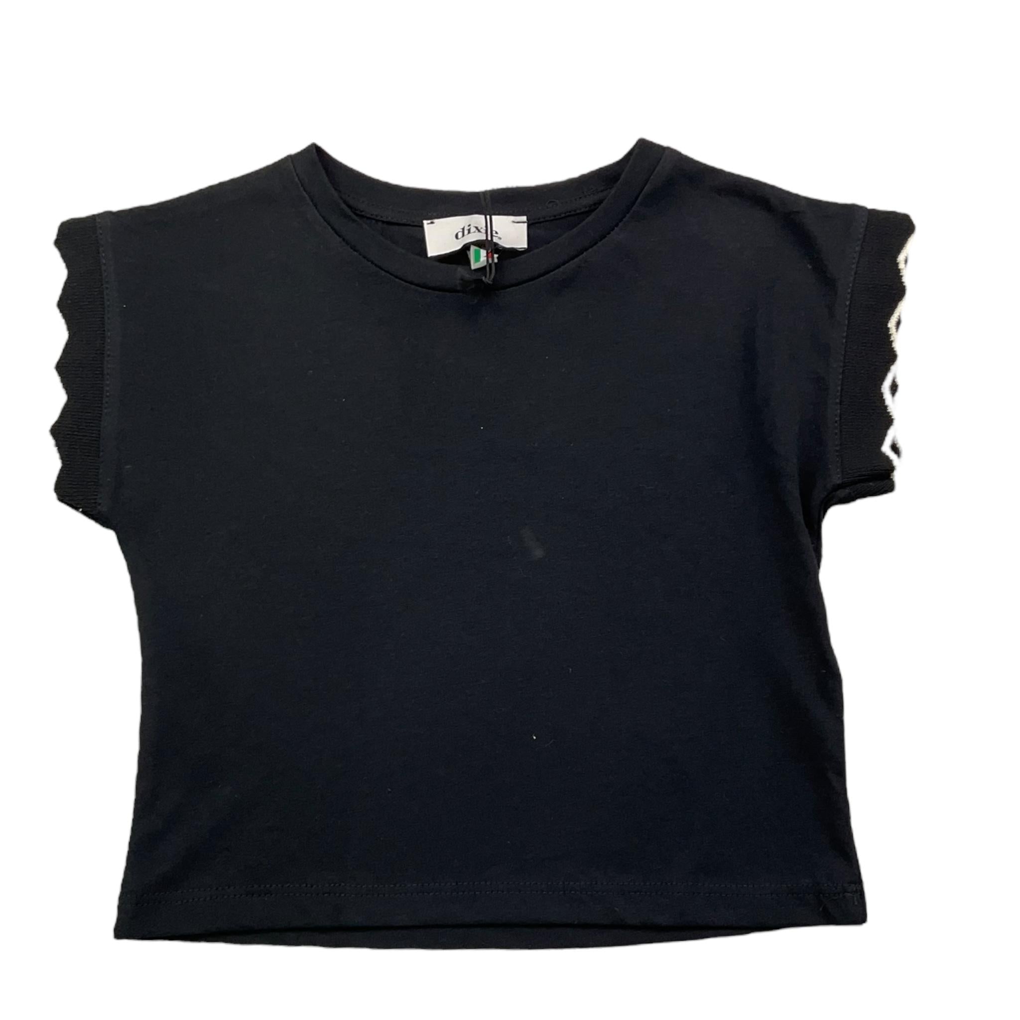 Dixie T-Shirt Girocollo Tinta Unita per Bambina MB44030G74 NERO DIXIE 