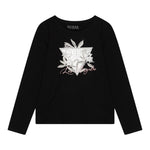 GUESS shirt girocollo tinta unita con stampa Nero per Bambina J4BI26J1314 NERO GUESS 