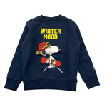 SAINT BARTH felpa tinta unita girocollo stampa snoopie Blu per Bambino SNOOPYSNOW BLU SAINT BARTH 