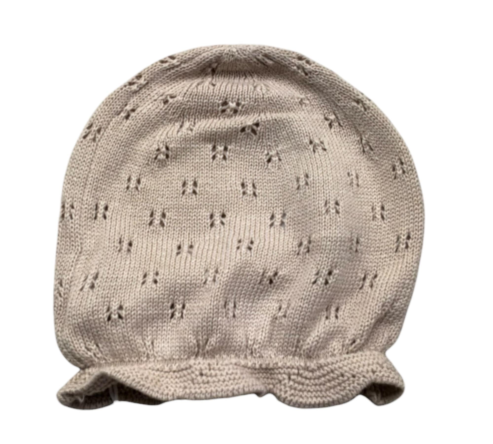Le Bebe Cappello Tinta Unita con Trafori per Neonata LBG6272 BEIGE LE BEBE 
