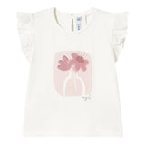 Mayoral T-Shirt Girocollo Tinta Unita con Stampa per Neonata 10422 BIANCO MAYORAL 