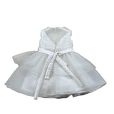 Isabel & Martinez Abito Cerimonia Tinta Unita con Tulle per Neonata IM23B36N BIANCO ISABEL & MARTINEZ 